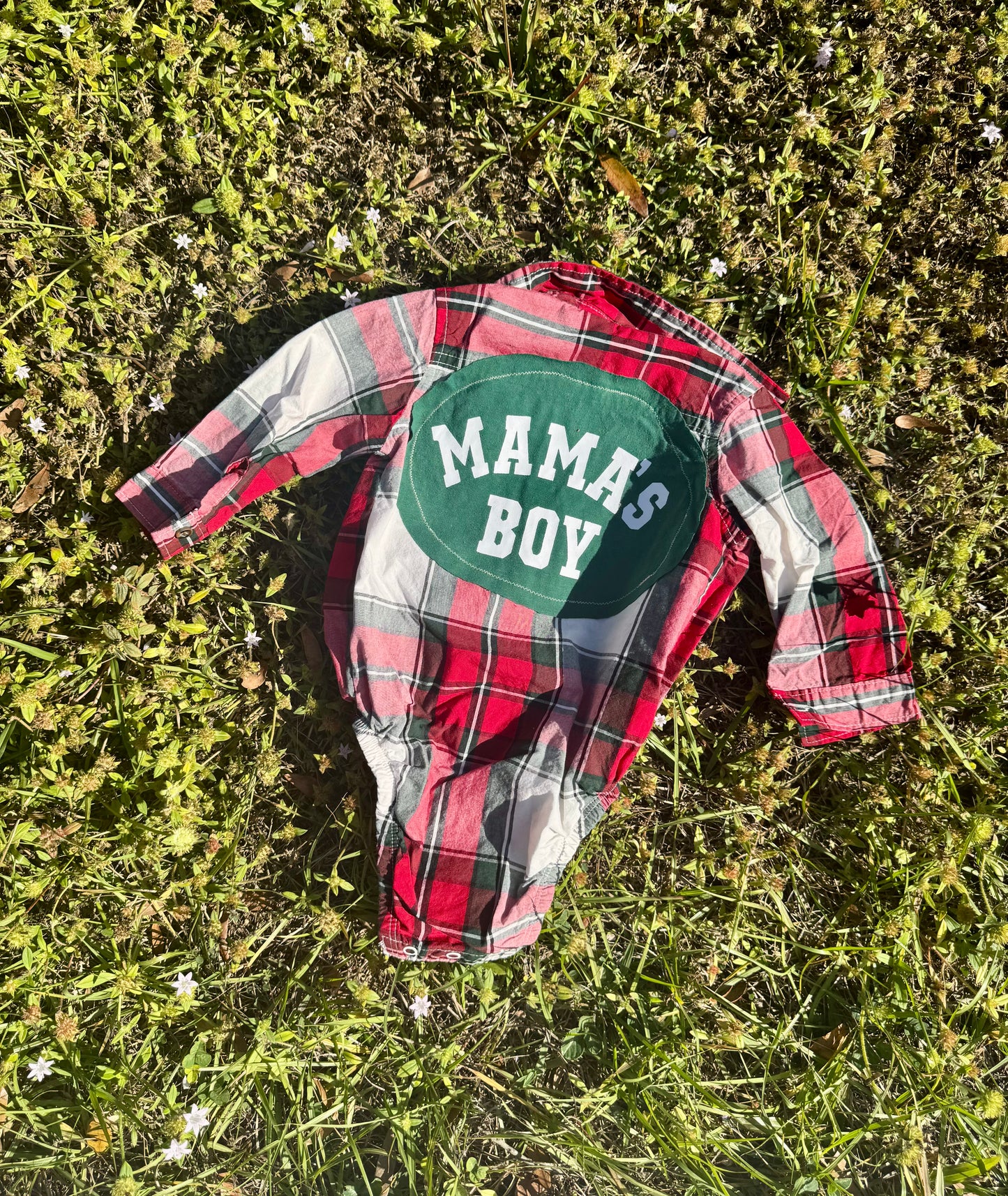 Mamas boy baby onesie