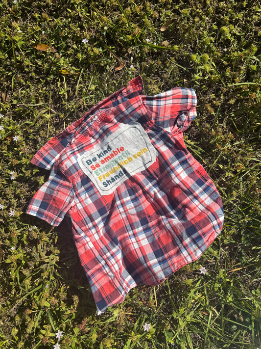 “Be Kind” kids flannel