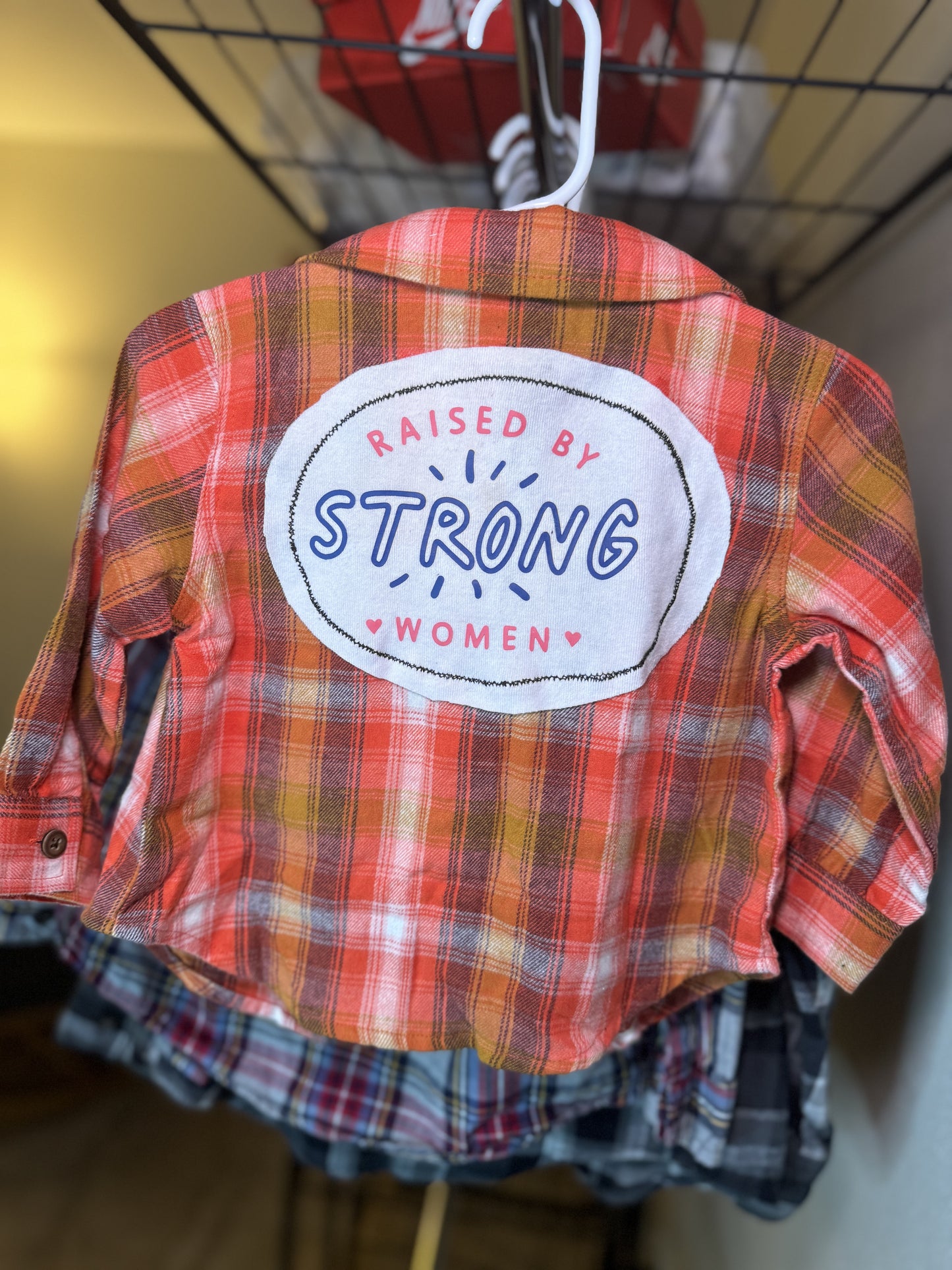 “Raised by Strong Women” infant flannel 12-18 months